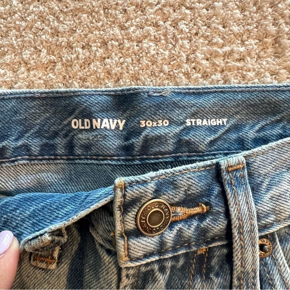 NWT Men’s Old Navy Light Wash Straight Jeans Size 30/30 - Picture 11 of 12
